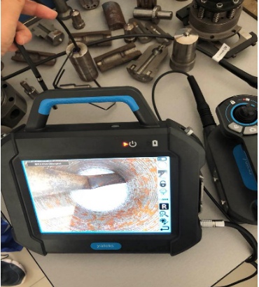 亞泰光電工業(yè)內(nèi)窺鏡SIE的演示現(xiàn)場(chǎng)